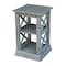 International Concepts Hampton Accent Table with Shelves, Heather Grey-Antique Washed OT105-70A - alternate 1